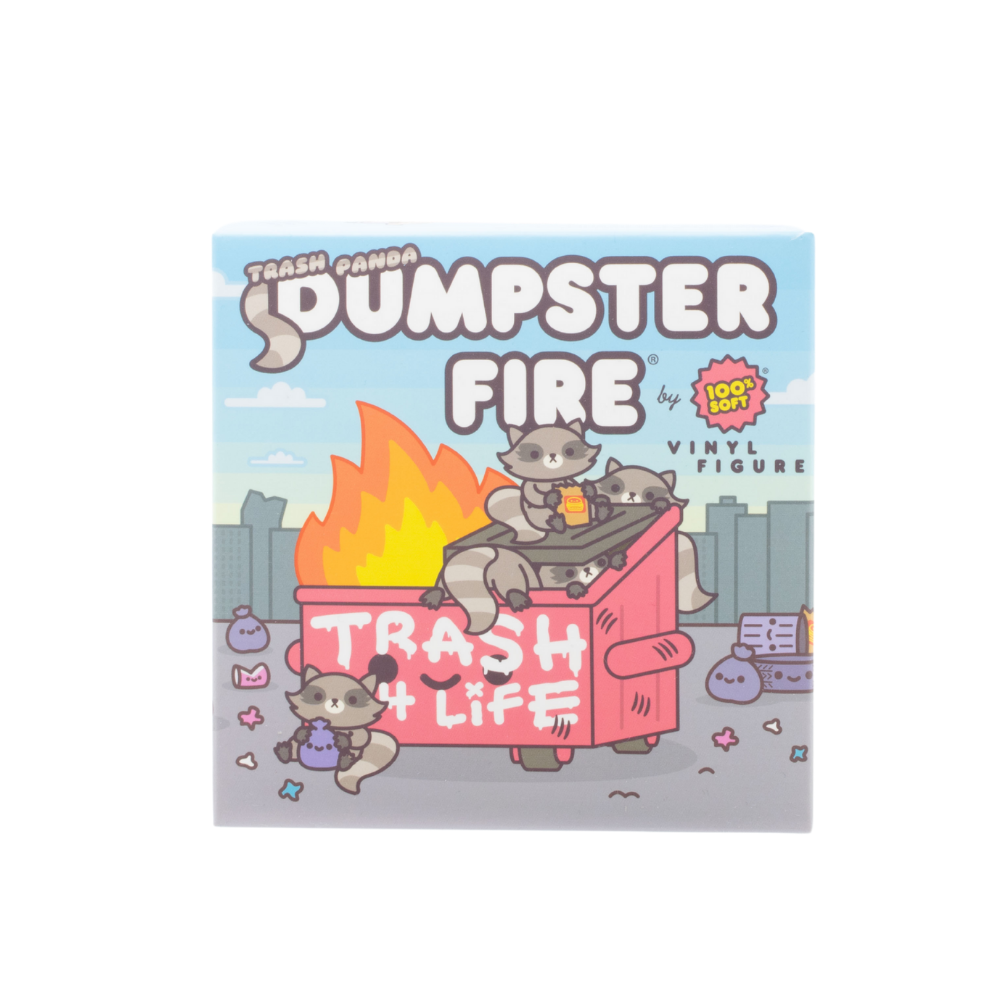 Trash Panda Dumpster Fire Vinyl Sticker by 100% Soft - Cute Raccoon Art for Laptops, Water Bottles & Notebooks - Perfect for DIY Decoration and Gifts