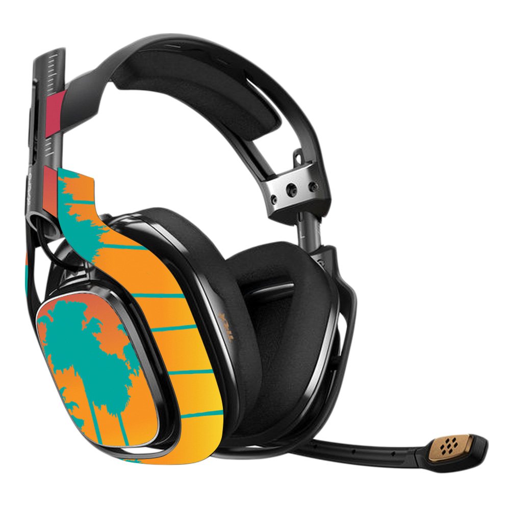 Astro A40 3rd Gen Gaming Headset Skin - Sherbet Palms Vinyl Decal Wrap | Protective & Durable Cover | Easy to Apply & Remove | Made in USA | Perfect for Gaming, Streaming & Esports Tournaments