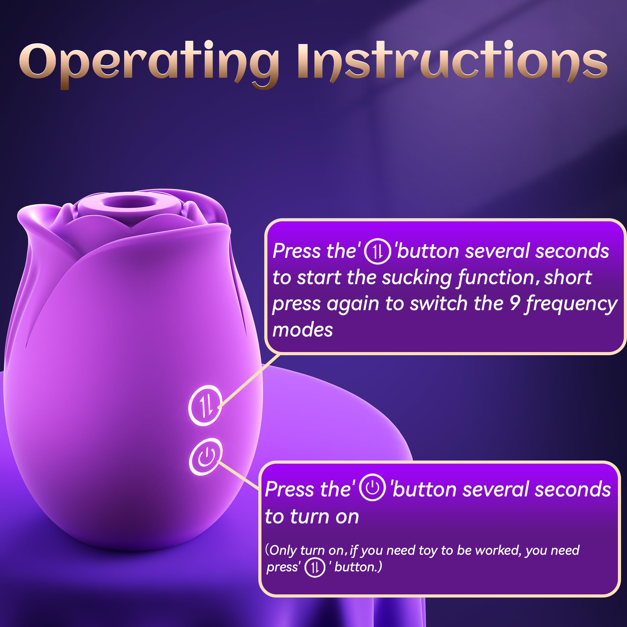 Rose Sex Toy Stimulator - Powerful Clitoral Sucking & G-Spot Vibrator for Women, Rechargeable Adult Pleasure Toy - Perfect for Solo Play & Couples Intimacy