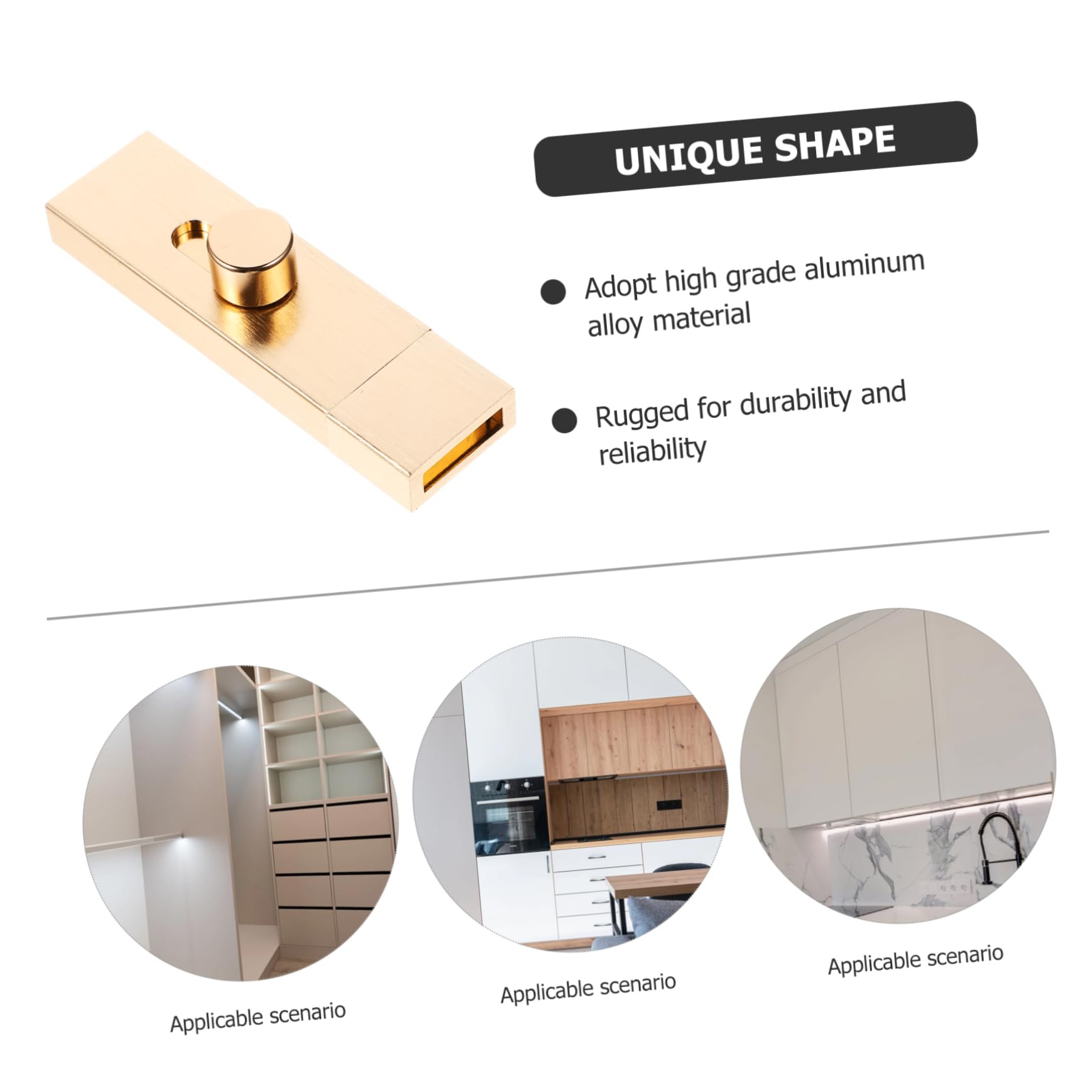 5-Pack No-Drill Sliding Door Locks - Punch-Free Concealed Window Latches & Chain Locks for Interior Doors, Screen Doors & Windows - Heavy Duty Aluminum Alloy Security Locks for Home, Office & Patio Safety