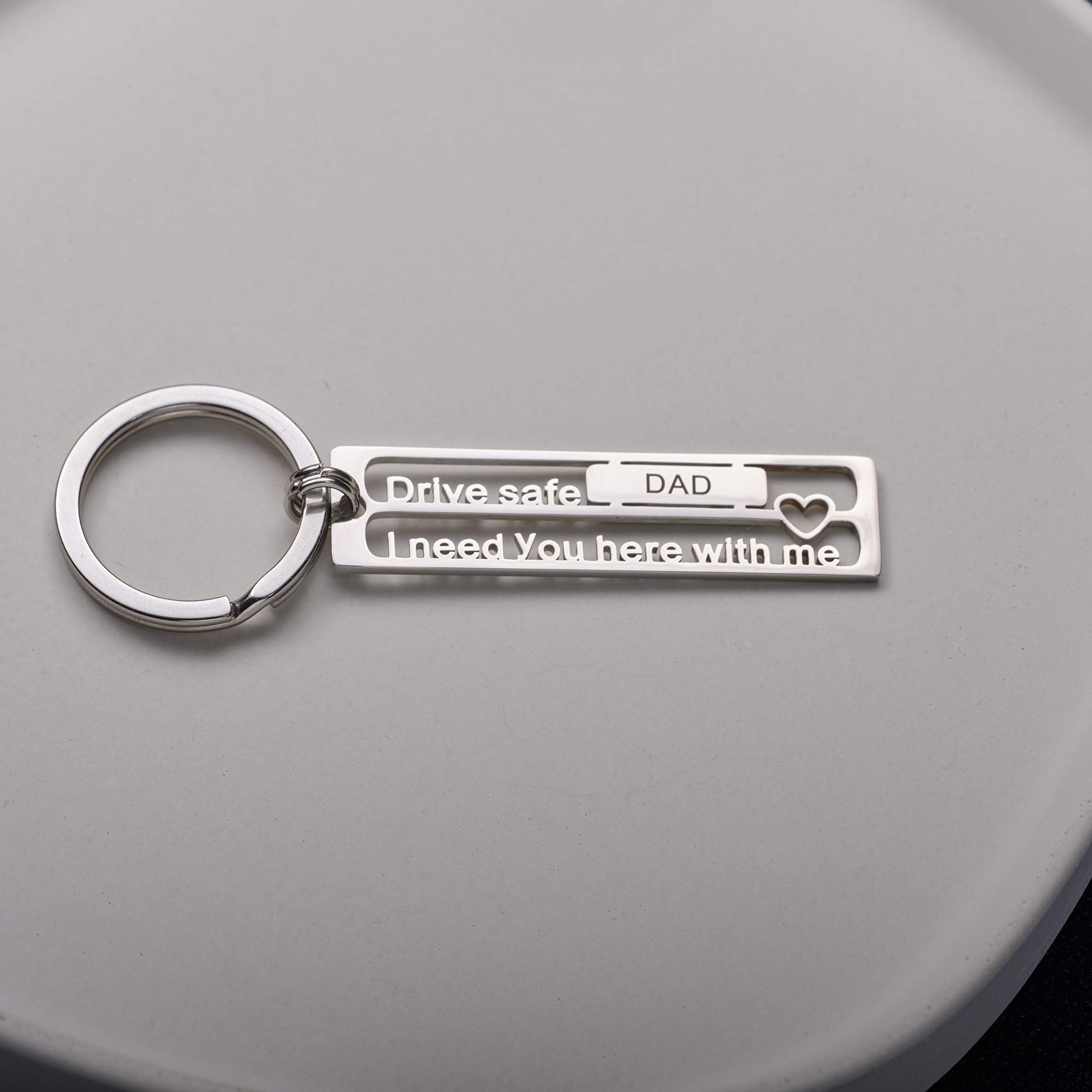 Personalized Father's Day Keychain Gift for Husband - Engraved Dad Gift from Wife - Premium Key Chain with Free Gift Wrapping - Perfect for Anniversary, Birthday & Special Occasions