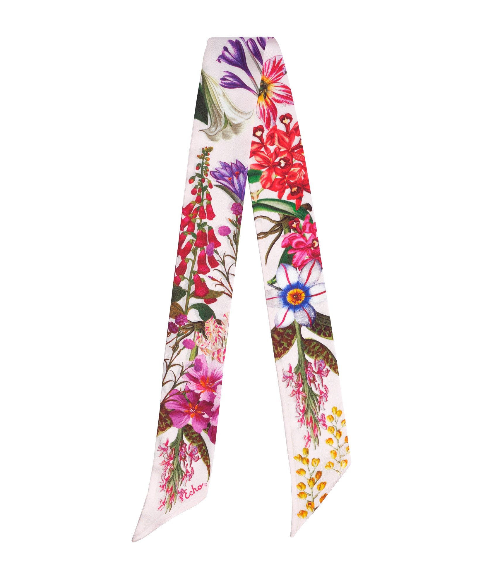 Botanica Silk Ribbon Scarf for Women - Elegant Fashion Accessory for Parties, Weddings & Special Occasions - Lightweight & Soft Luxury Scarf