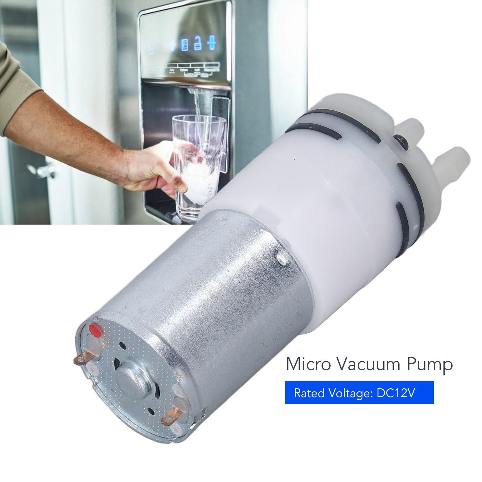 12V Micro Vacuum Pump 200KPA - Mini Electric Air Pressure Pump for Cupping Therapy, Aquariums & Coffee Machines - Portable DC Air Pump for Medical, Home & Kitchen Use