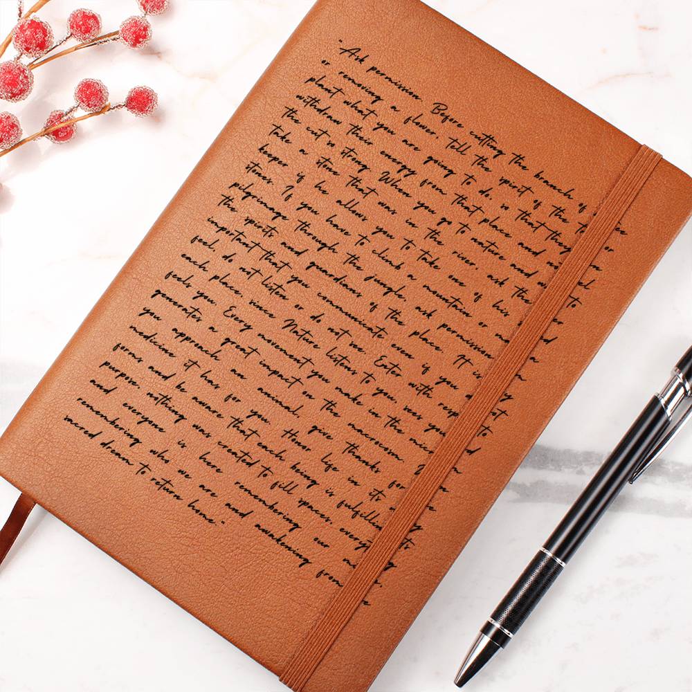 Spiritualism Journal - Vegan Leather Notebook for Nature Spirits & Meditation - Perfect for Journaling, Manifestation & Spiritual Growth