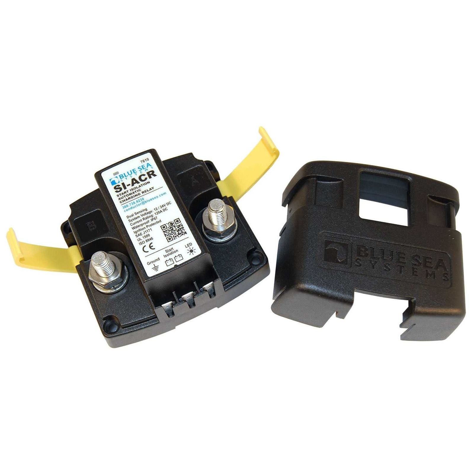 Blue Sea 7610 120 Amp SI-Series Automatic Charging Relay for Marine & RV Battery Systems - Dual Battery Isolator for Boats, Yachts, Campers & Off-Grid Power Solutions