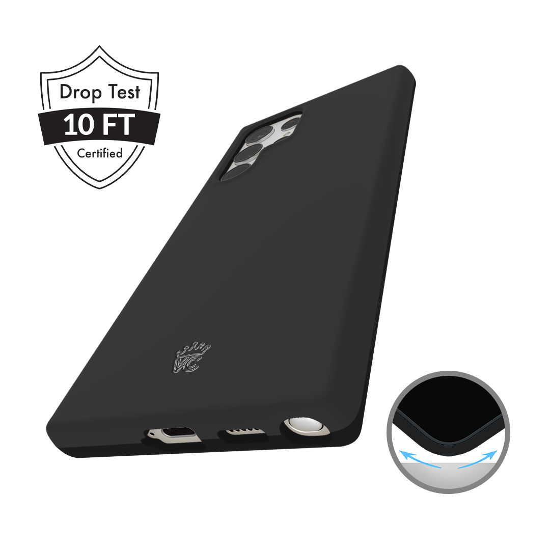 Samsung Phone Case - Just Black - Slim Protective Cover for Samsung Galaxy S21/S20/Note 20 - Perfect for Work, Travel & Everyday Use