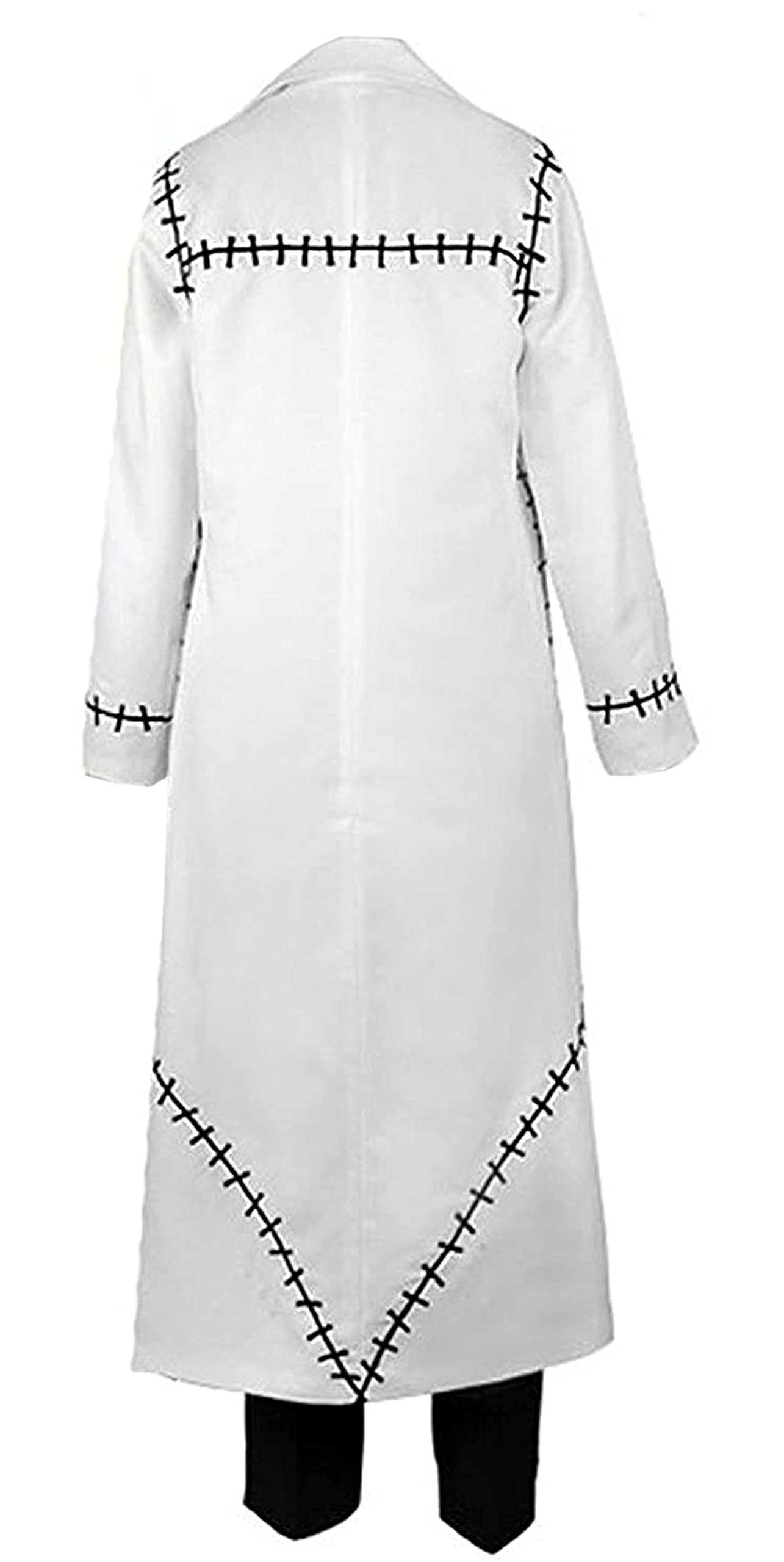 Professional Doctor Cosplay Costume - White Lab Coat with Splicing Design - Full Set US Size - Perfect for Halloween, Role Play & Themed Parties