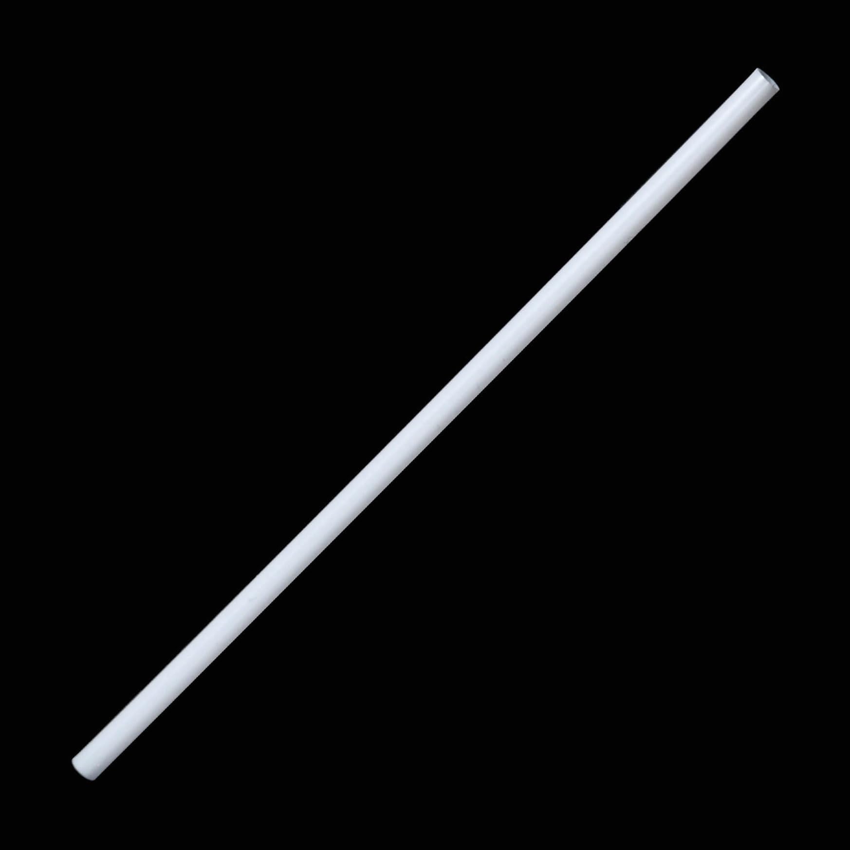 Daxwell Slim Plastic Milk Straws - Individually Wrapped White Drinking Straws 5.75