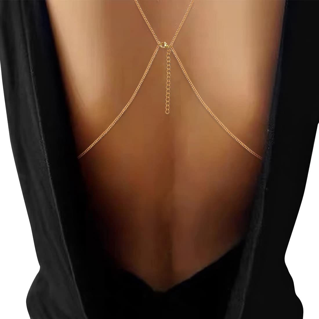 Elegant Silver & Gold Body Chain Jewelry for Women & Girls - SMLL Leather Body Jewelry for Parties, Beach & Festivals | No Gemstone