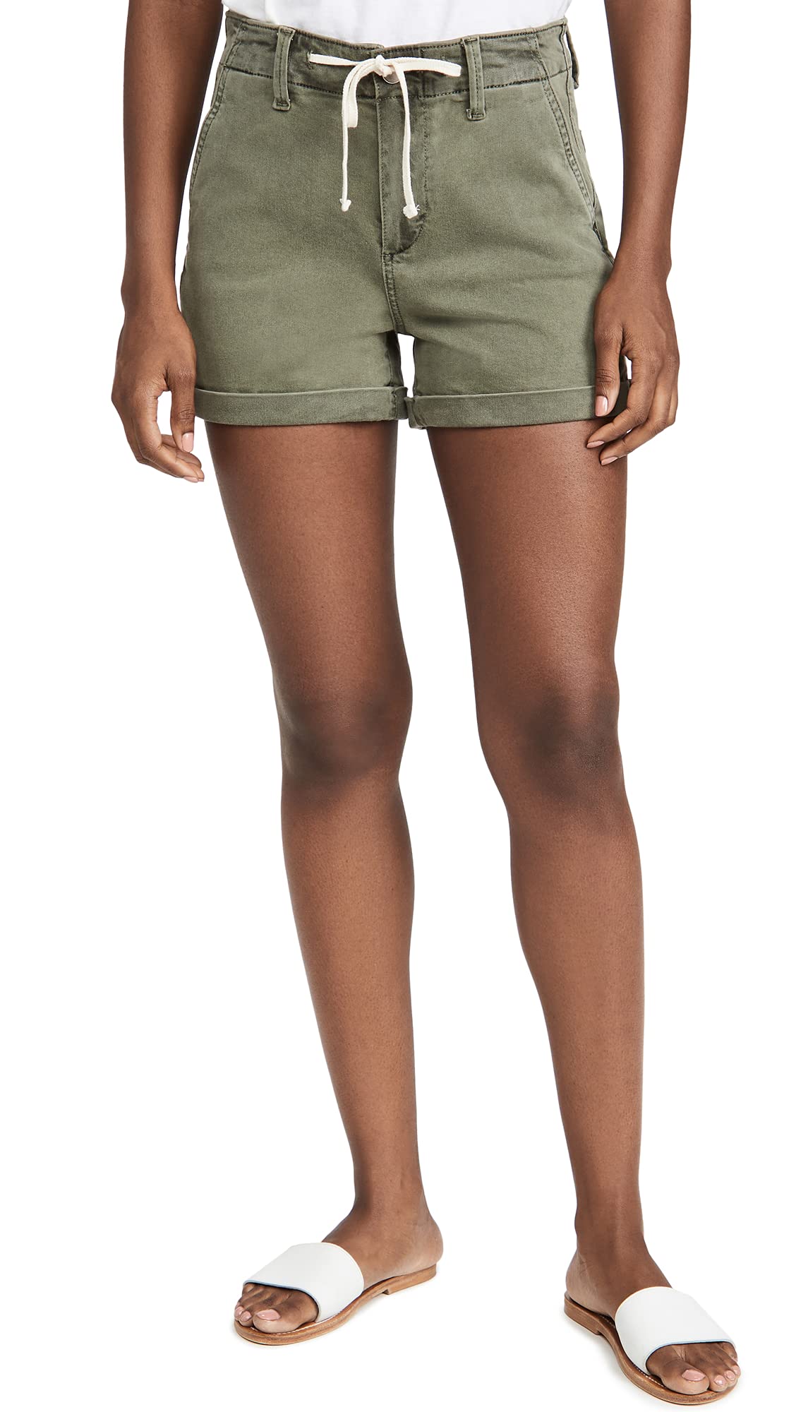 PAIGE Women's Christy Denim Shorts - High Waisted Distressed Denim Shorts for Women | Perfect for Summer, Casual Outfits & Beach Vacations