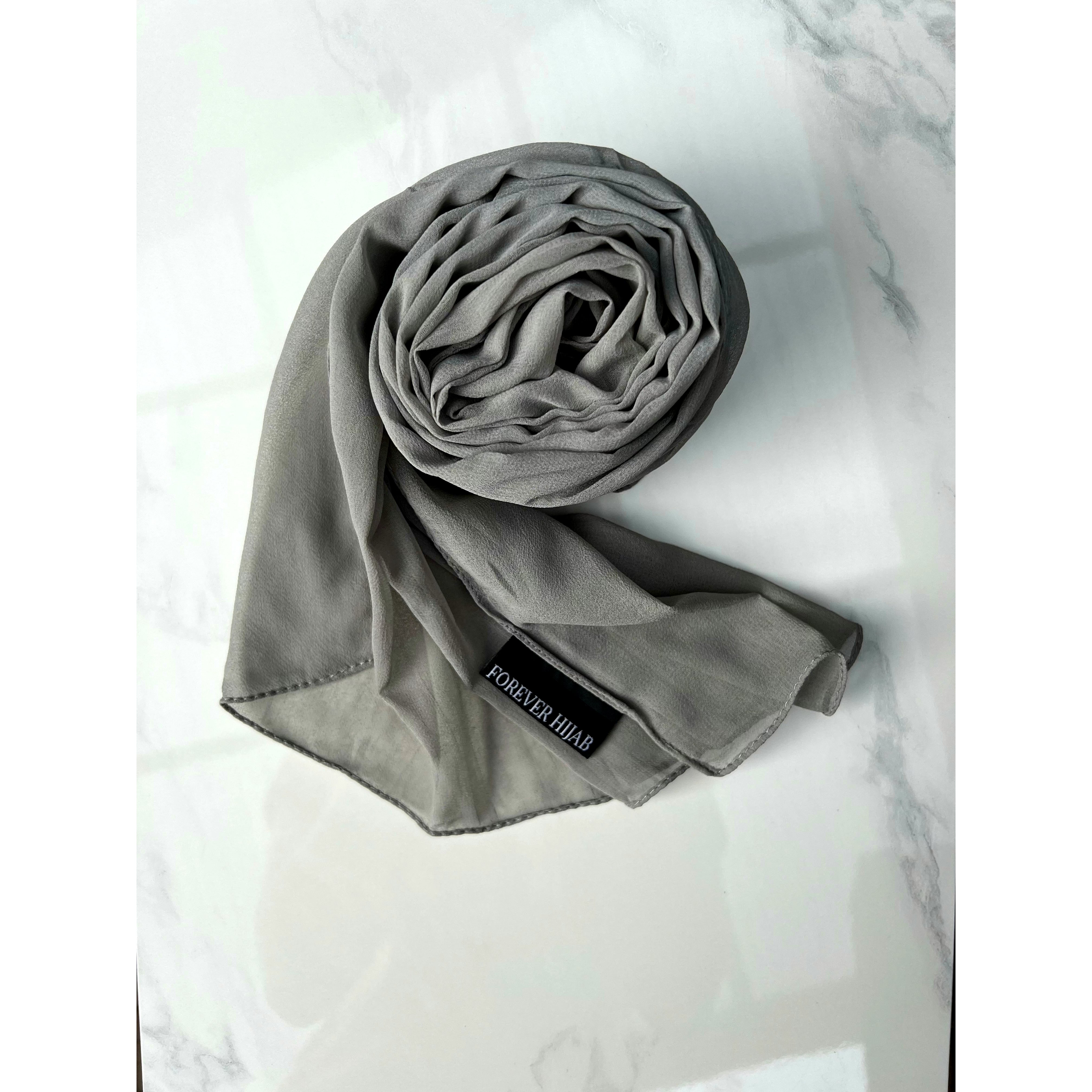Ash Cloud Chiffon Scarf - Lightweight Soft Sheer Wrap for Women - Perfect for Spring Outfits, Beach Cover-ups & Evening Elegance
