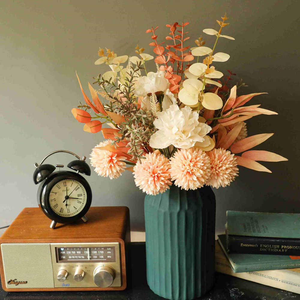 KIRIFLY Artificial Silk Flowers - Wedding Bouquets & Home Decor for Kitchen Garden Party