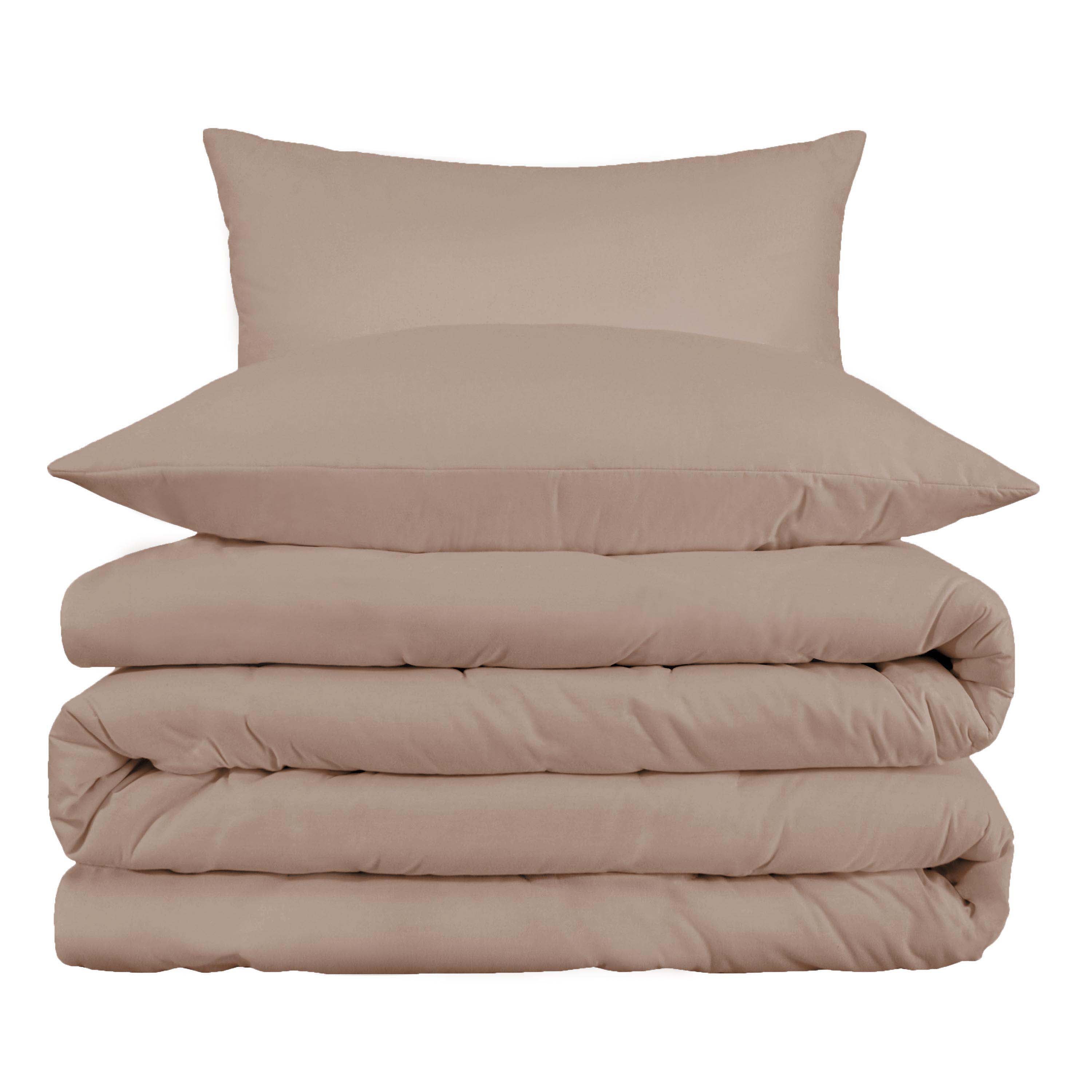 Luxury 800 Thread Count Cotton Blend 3-Piece Duvet Cover Set - Soft & Breathable Bedding for Master Bedroom, Guest Room, or Dorm