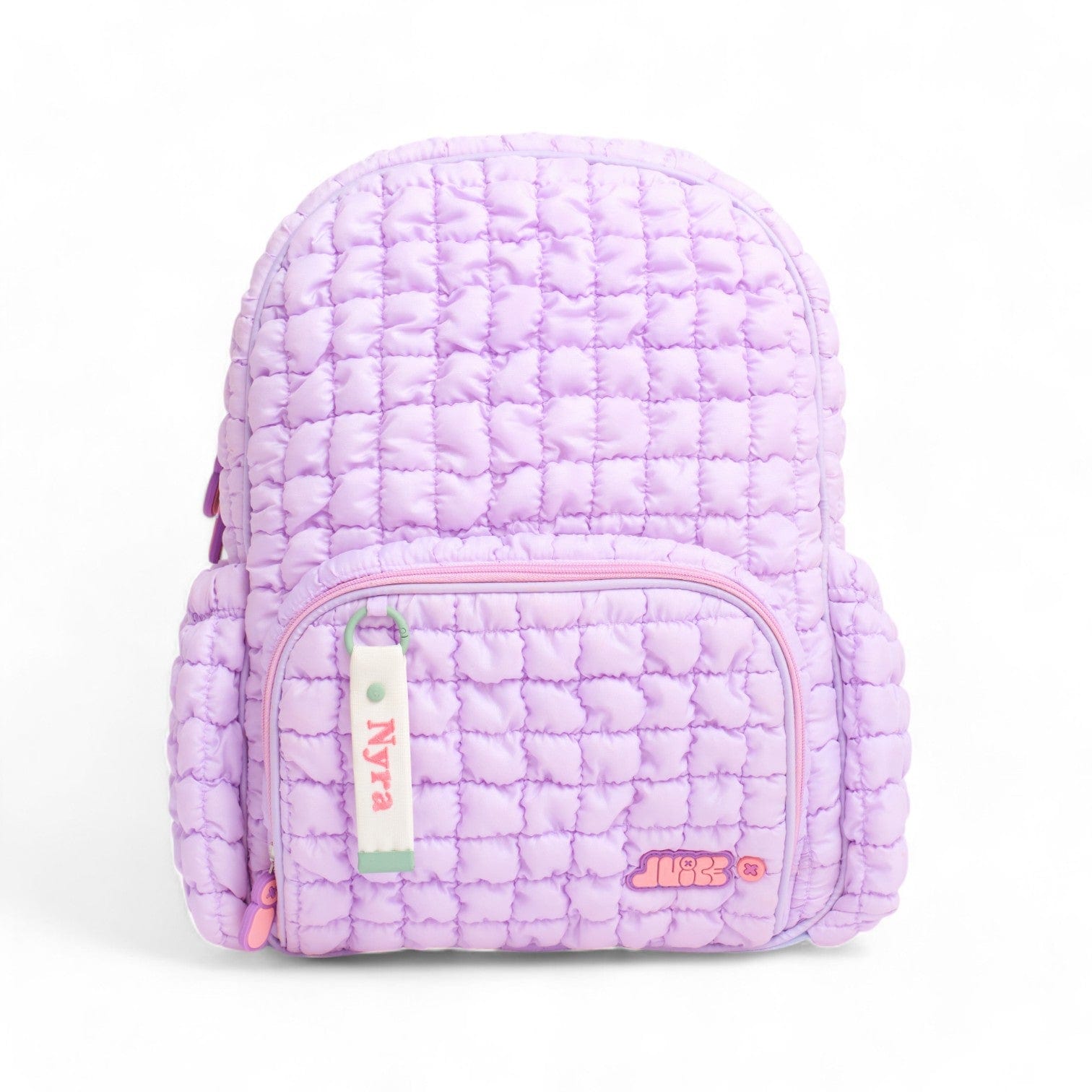 Boba Medium Backpack for Women & Teens - Lightweight Laptop Backpack with USB Charging Port, Durable School College Bookbag (Lilac Bloom) - Perfect for Travel, Work, School & Daily Commute
