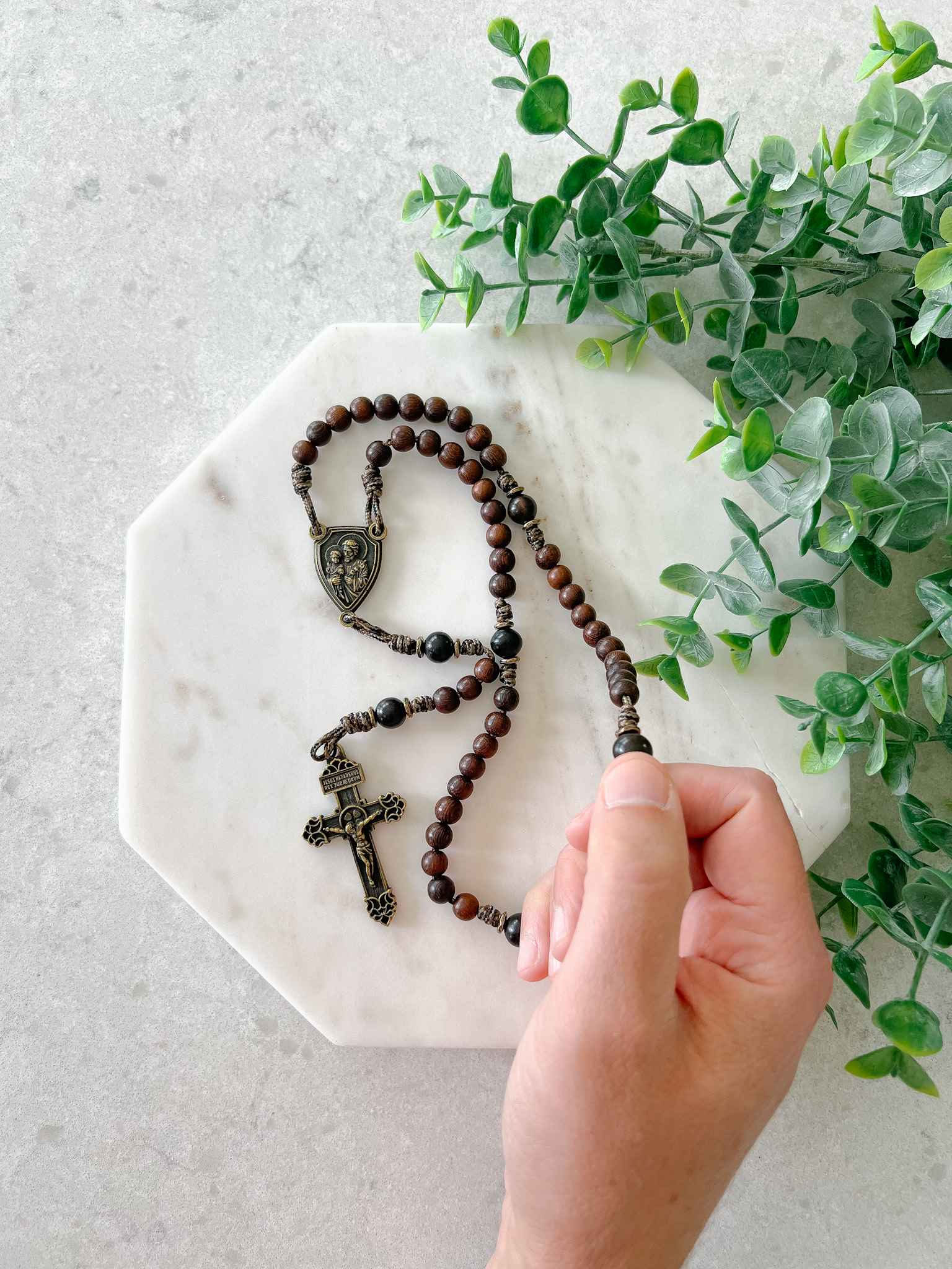 St. Joseph Terror of Demons Rosary - Antique Bronze Catholic Prayer Beads for Spiritual Protection & Devotion | Perfect for Daily Prayer, Meditation & Religious Gifts