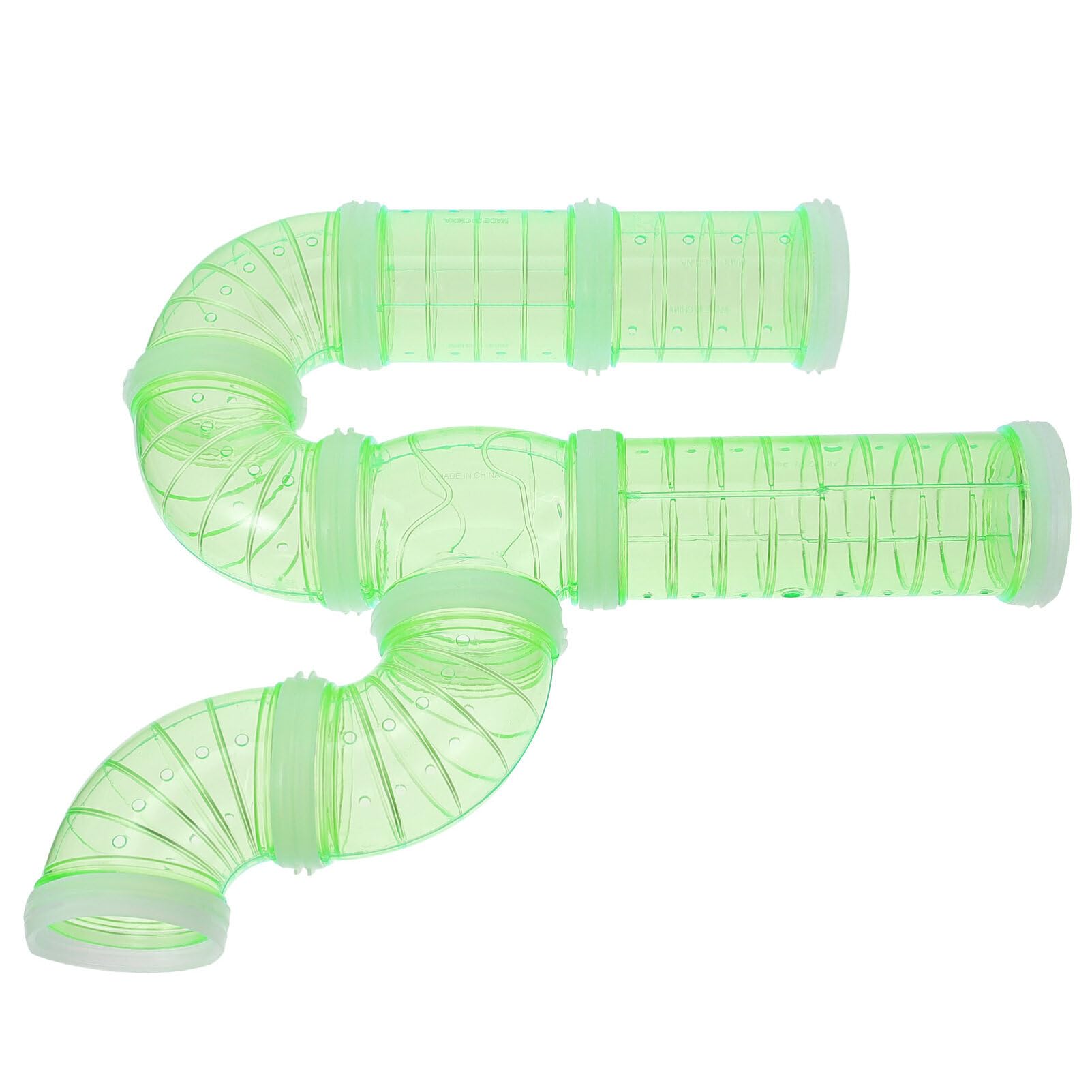 POPETPOP Hamster Tubes Set - Chew Proof DIY Hamster Tunnel Toys for Dwarf Hamsters, Gerbils & Small Pets - Green Exercise & Adventure Habitat Accessories - Perfect for Cage Enrichment & Playtime Activities