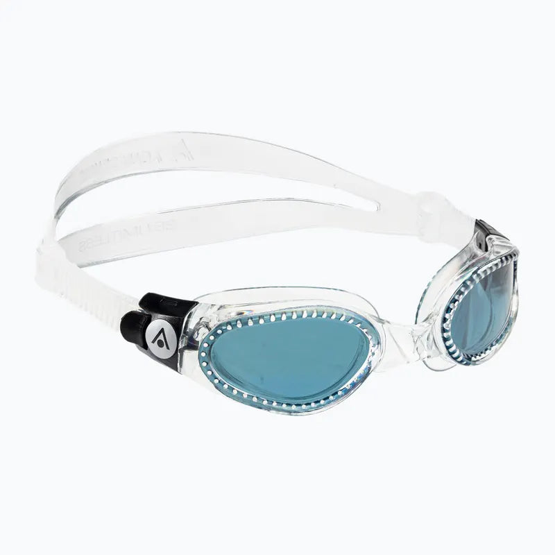Aqua Sphere Kaiman A1 Swim Goggles - Transparent Frame & Smoke Lens for Swimming, Snorkeling, and Water Sports