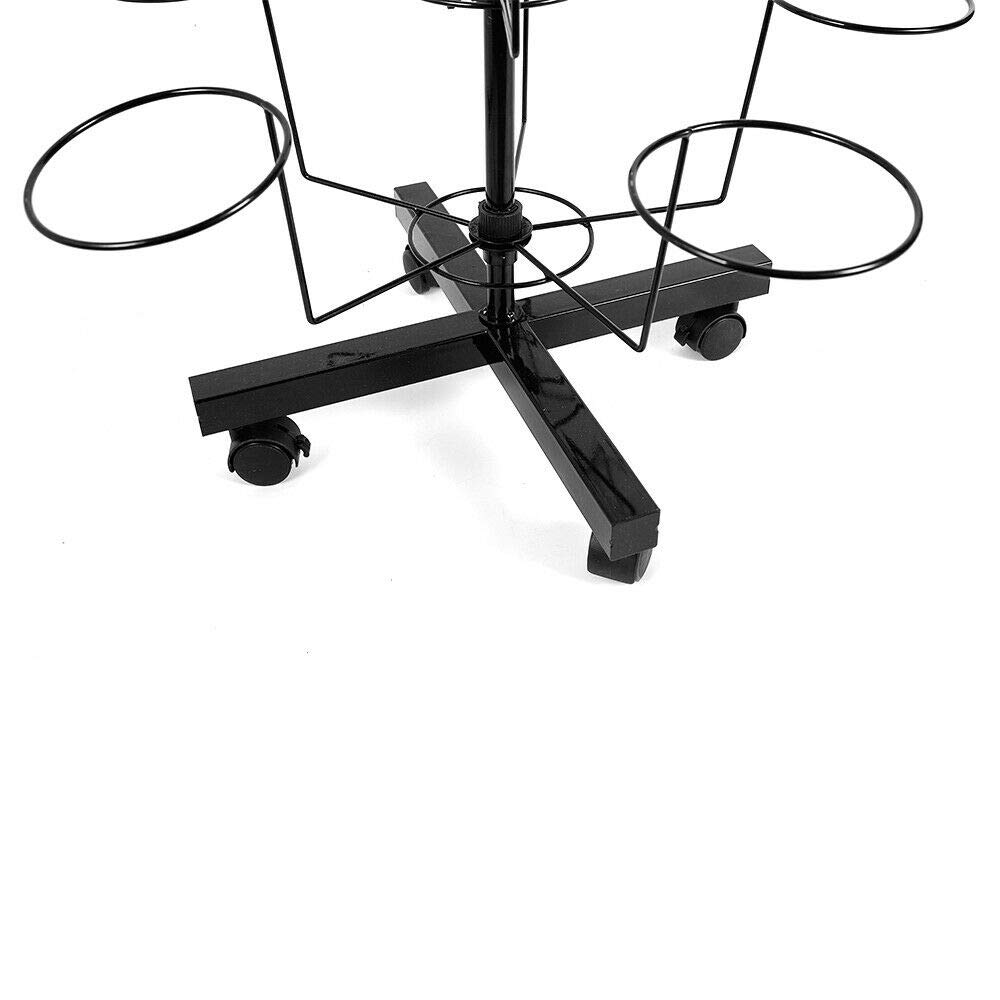 7-Tier Adjustable Rotating Metal Hat Display Stand - 35 Hats Capacity, Multifunctional Cap & Wig Hanger Rack for Retail Stores, Boutiques & Home Organization (Black) - Perfect for Hat Collections, Wig Storage & Retail Displays