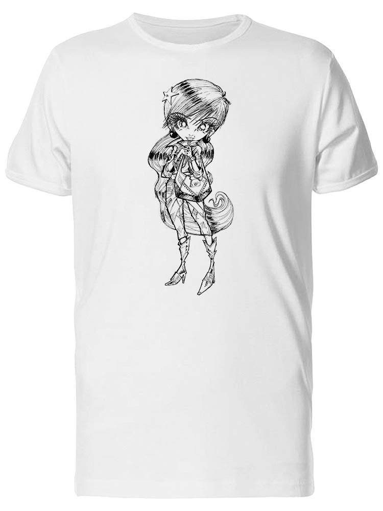 Fashion Girl Hand Drawing Graphic T-Shirt for Men - Trendy Casual Wear for Street Style & Everyday Outfits