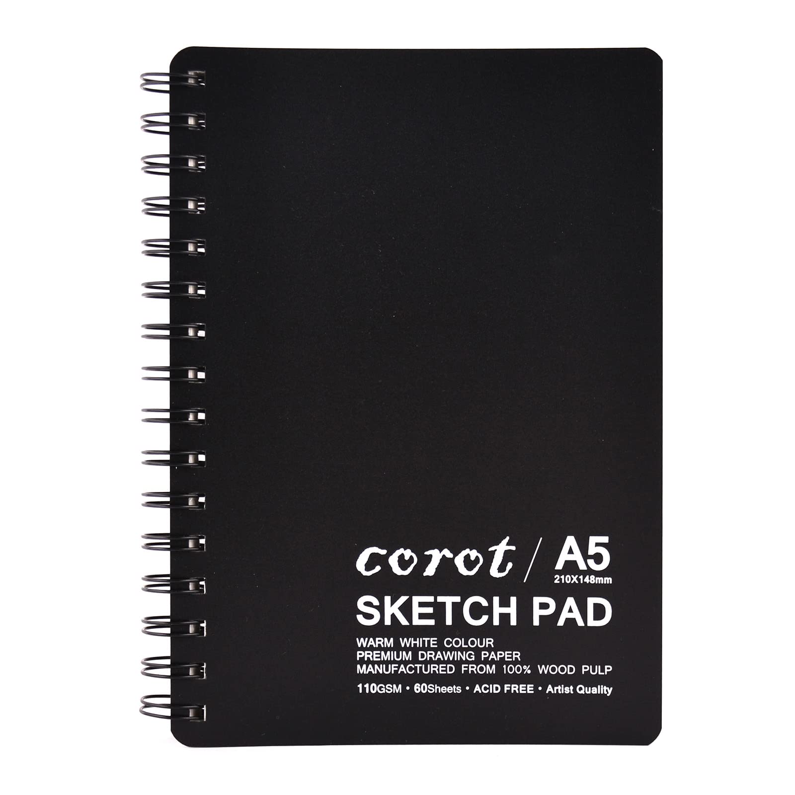 MEMX Sketch Book, 5.5”X8.5” 120 Pages (110gsm), Spiral Bound Artist Sketch Pad Notebook, Durable Acid-Free Drawing Paper for Sketching, Painting, Writing & Doodling - Perfect for Artists, Students & Creative Professionals - Ideal for Studio, Classroom & Travel Use