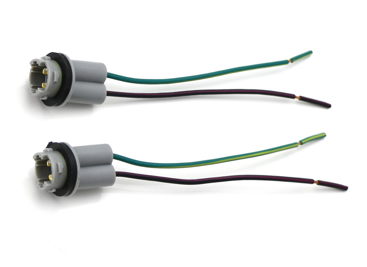 (2 Pack) 912 920 921 T15 Nylon Base Socket with Pigtail Wiring Harness - Replacement Light Bulb Holder for Automotive, Marine & Home Lighting Repair | DIY Electrical Projects