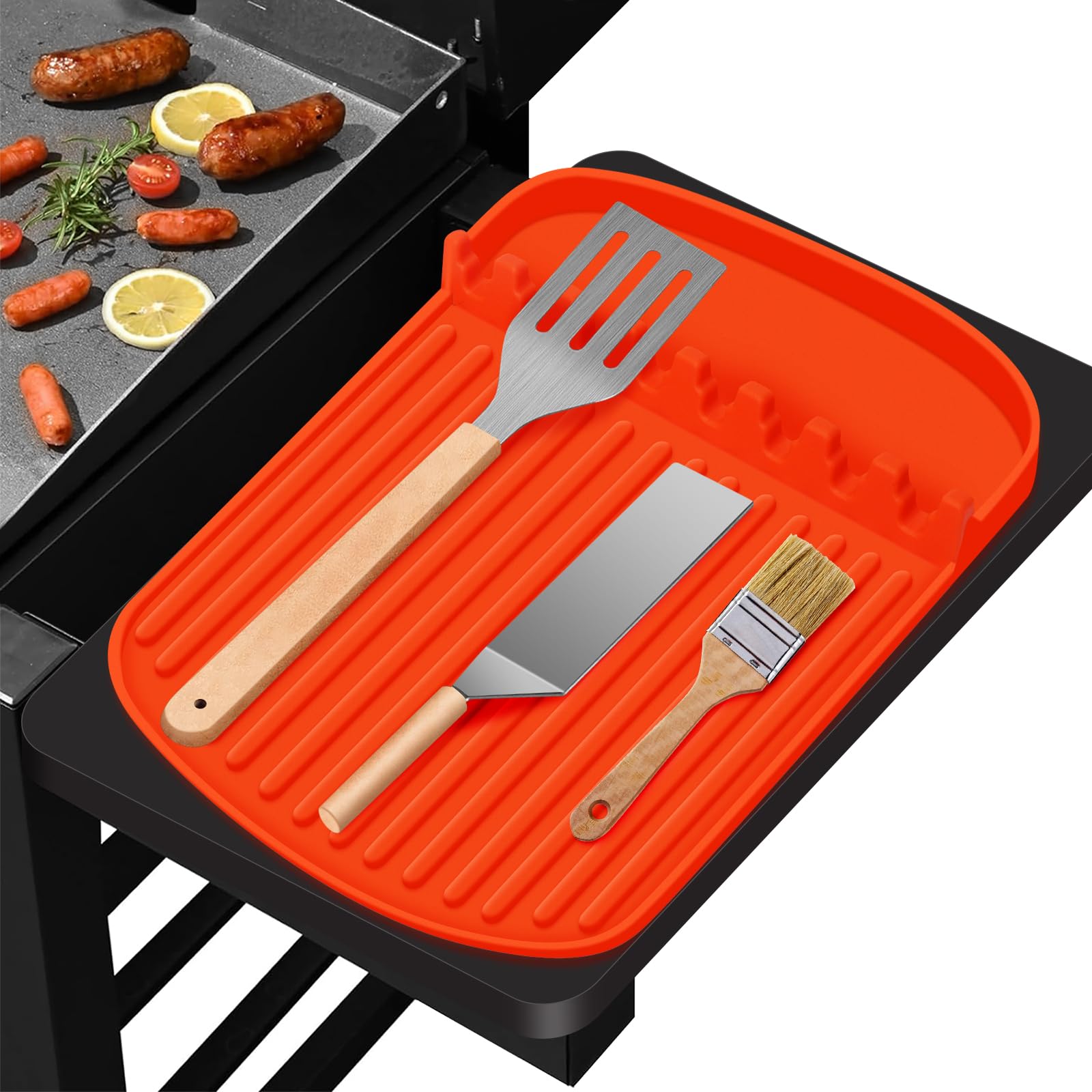 **Heat-Resistant Silicone Griddle Tools Mat for Blackstone Grills - 16.9