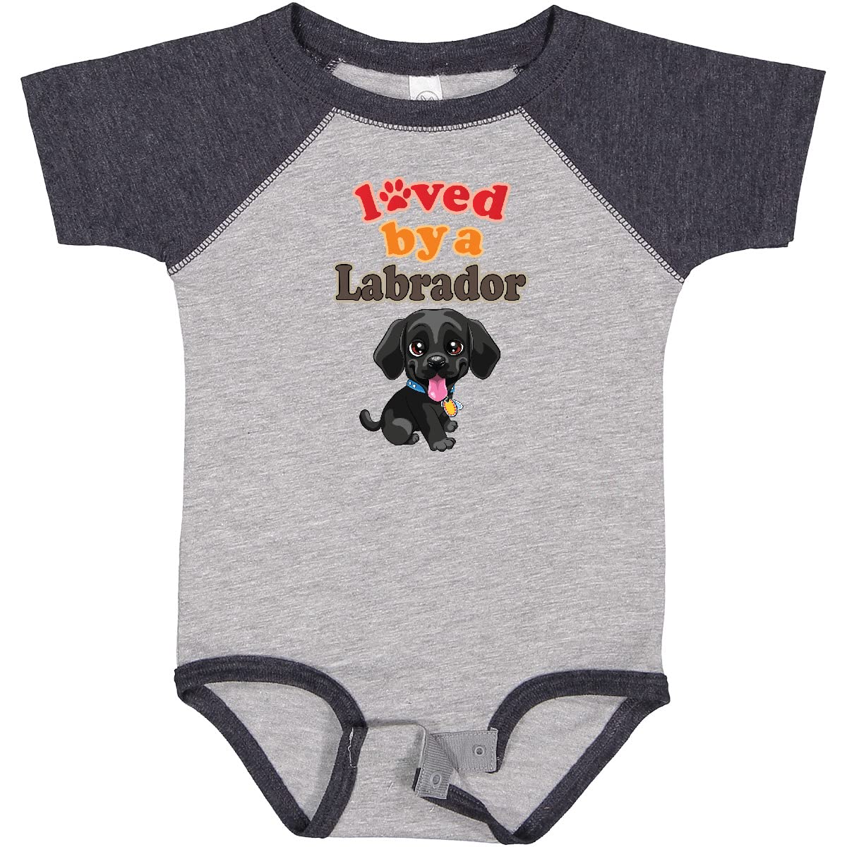 Inktastic Labrador Retriever Dog Black Lab Baby Bodysuit - Cute Dog Lover Outfit for Infants & Newborns - Perfect for Family Photos, Pet Lover Gifts & Casual Wear