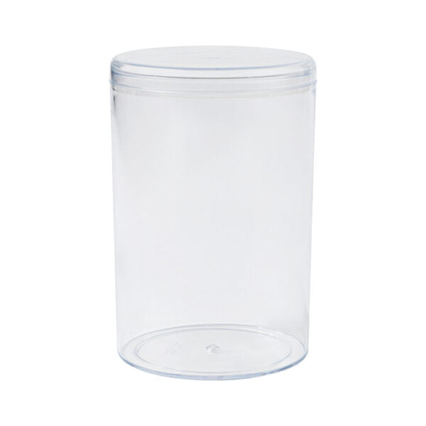 8 oz. Clear Plastic Cylinder Boxes with Lids - Set of 4 | Perfect for Candy, Party Favors, Wedding Decorations & DIY Crafts Storage
