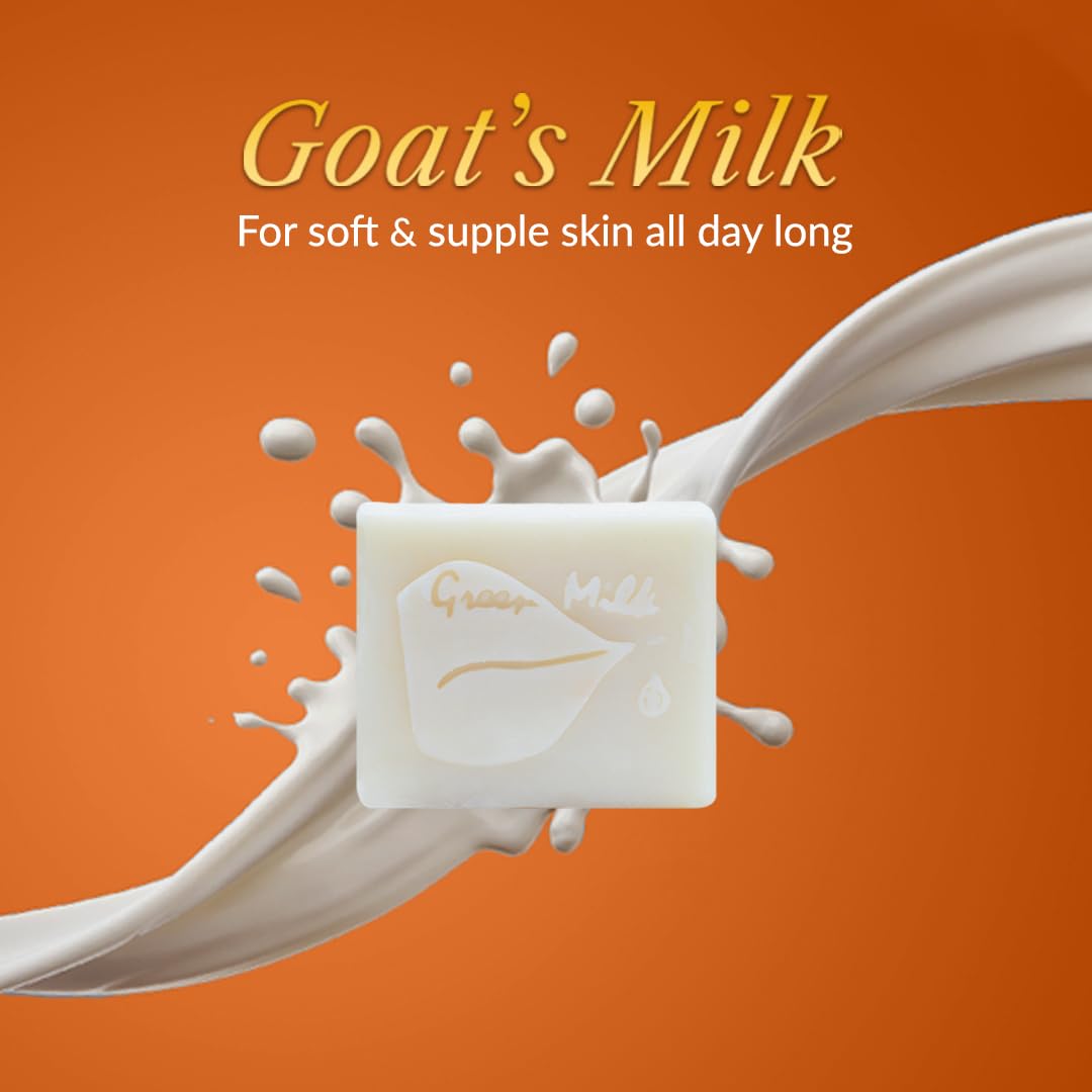 Organic Goat Milk Soap with Green Tea Extract - Pack of 2 Bars | Moisturizing & Gentle for Sensitive Skin | Perfect for Daily Face & Body Cleansing, Spa Days & Gift Giving