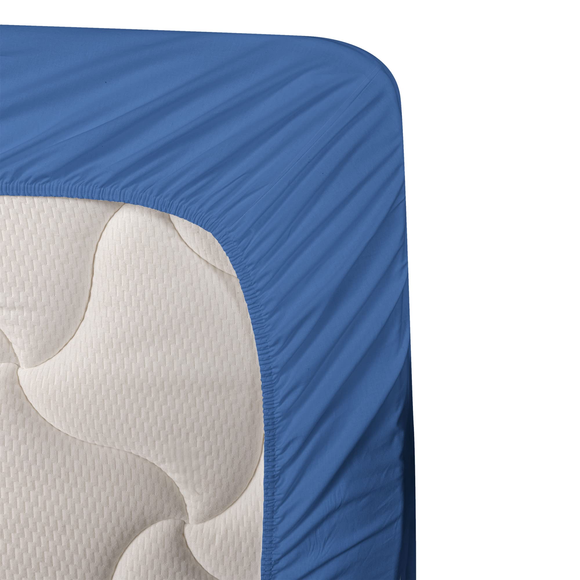 Ambesonne 4-Piece King Size Night Sheet Set - Black Cats & Starry Sky Design, Blue Black White Bedding with Fitted Sheet, Flat Sheet & Pillowcases | Perfect for Halloween Decor, Cat Lovers & Themed Bedrooms