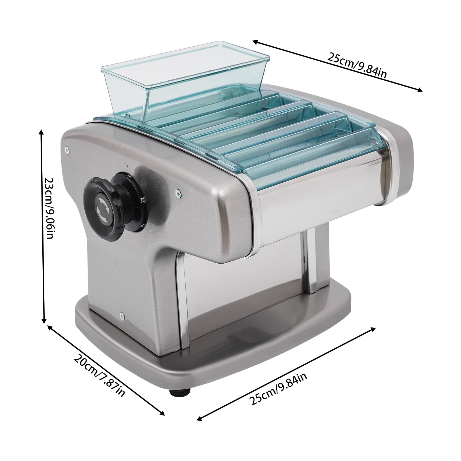 110V 135W Commercial & Household Electric Noodle Maker Machine - Automatic Pasta Dough Press with 9 Modes, Stainless Steel Blades (2.5mm/4mm/9mm) - Perfect for Italian Pasta, Asian Noodles & Homemade Dough - Ideal for Restaurants, Bakeries & Home Kitchens