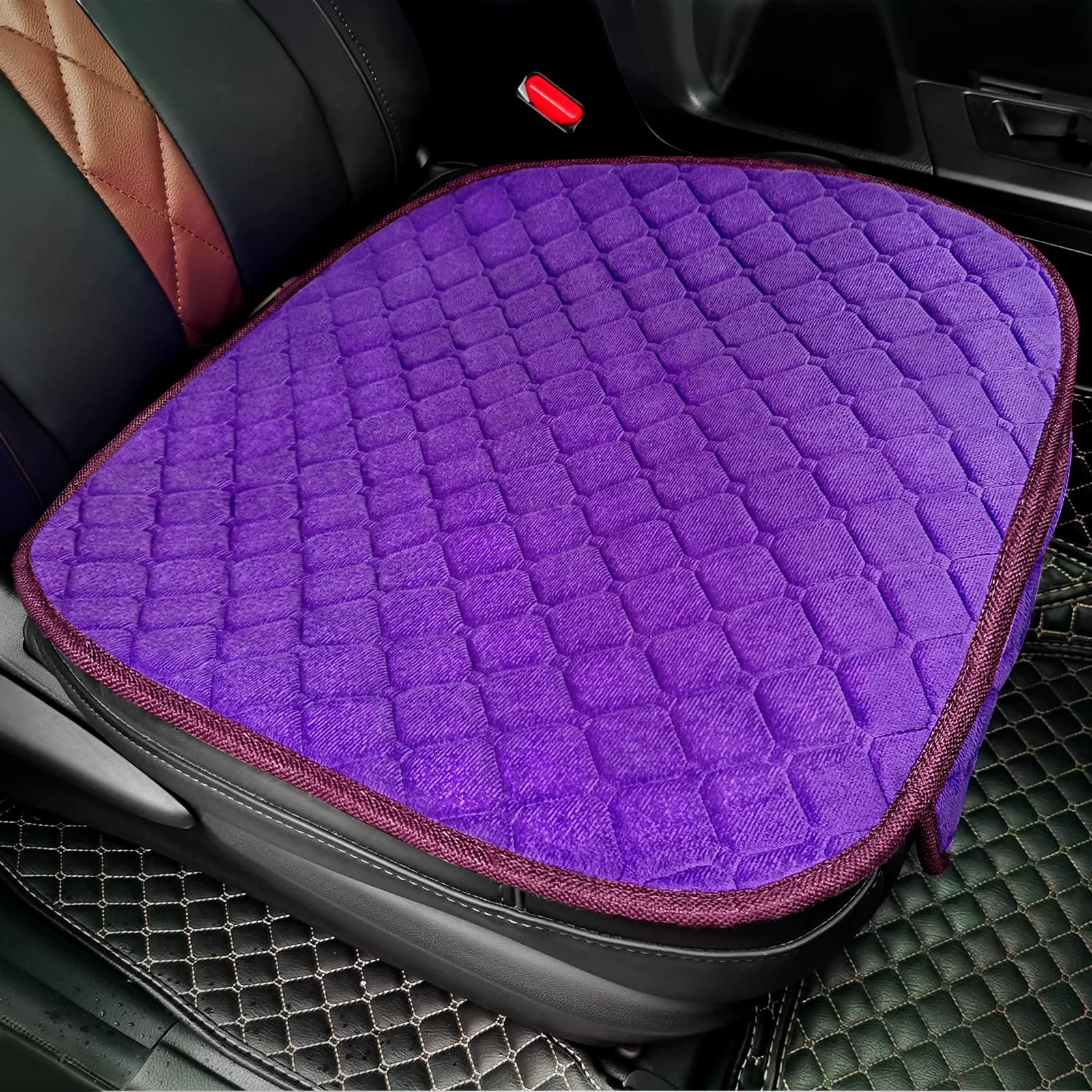 SurpassMe Universal Car Seat Covers - Comfortable Front Seat Protectors with Storage Pockets for Cars, SUVs, Trucks & Vans | Durable Padded Interior Accessories for Daily Commute & Road Trips