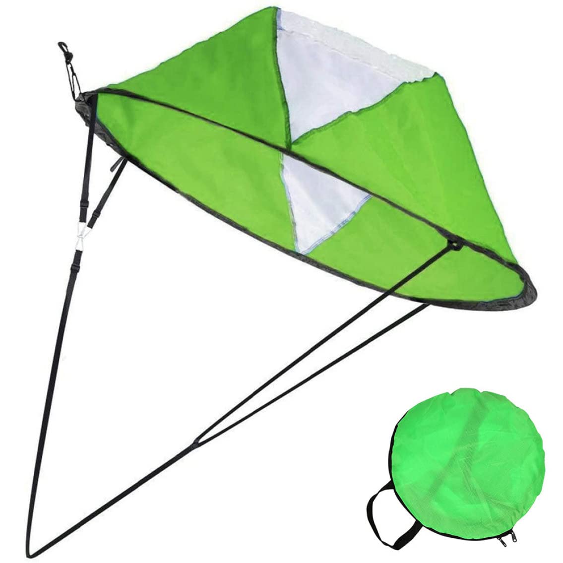 Foldable PVC Kayak Sail with Quick Release & Clear Window - Downwind Kayak Wind Sail for Inflatable Boats, Canoes & Paddle Boards | Portable Kayak Accessories Kit for Sailing & Water Sports Adventures