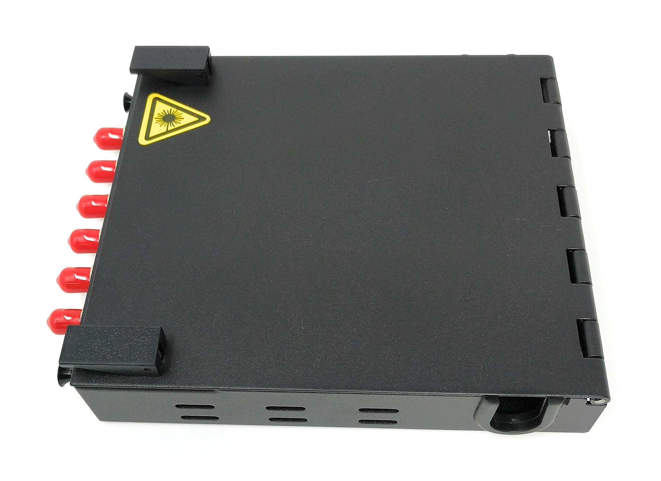 Ultra Spec Cables Wall Mount Fiber Enclosure with Spool - 6 Port ST-UPC OM1/OM2 Multimode LGX Panel for Data Centers & Network Installations
