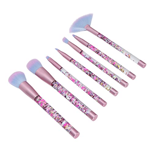 7-Piece Soft Bristle Makeup Brush Set with Loose Powder & Blush Brushes | Includes Storage Bag | Perfect for Professional Makeup Application & Travel