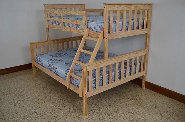 A&L Solid Wood Mission Style Bunk Bed with Ladder - Twin Over Twin Bunk Beds for Kids & Teens - Space Saving Bedroom Furniture for Small Rooms & Dormitories