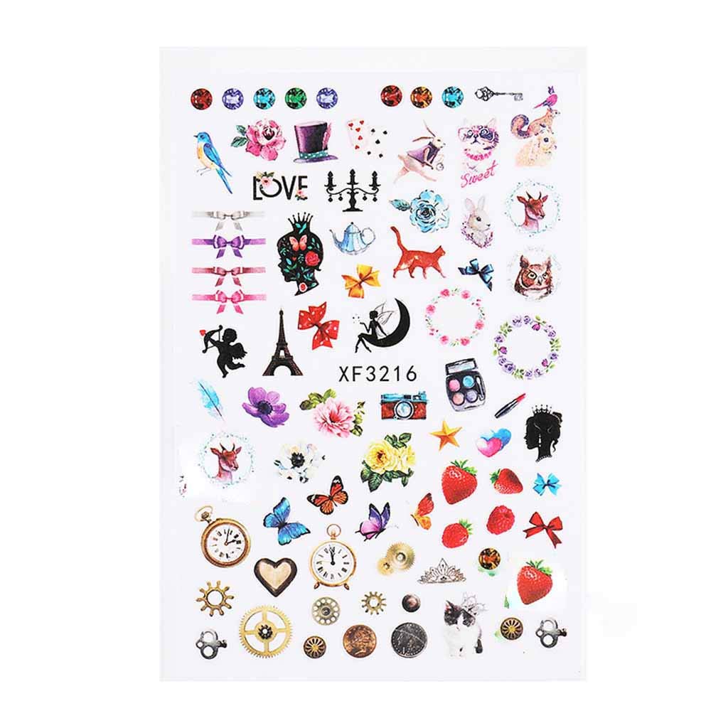 3D Jewelry Acrylic Nail Stickers - Waterproof Retro Nail Art Appliques for DIY Manicure | Perfect for Nail Salon, Home Use & Gift Packaging