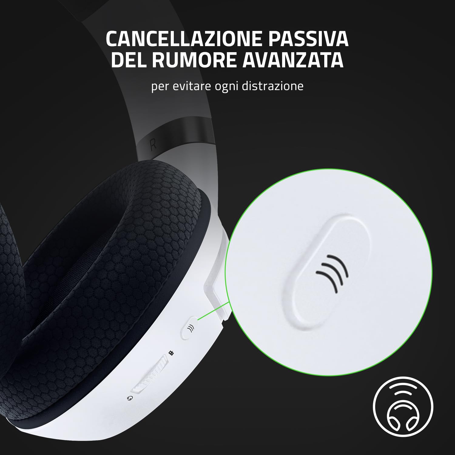 Razer Kaira Wireless Gaming Headset for Xbox Series X/S - 50mm TriForce Titanium Drivers, HyperClear Cardioid Mic, Xbox Wireless (Mercury White) - Perfect for Competitive Gaming & Immersive Play