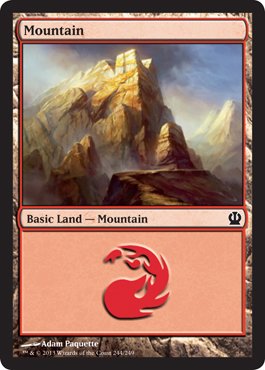 Magic The Gathering - Mountain (244) - Theros - Full Art Land Card for MTG Deck Building - Perfect for Standard, Modern & Commander Play