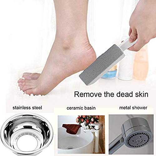 Premium Pumice Cleaning Stone with Handle - Heavy Duty, High Density Rust & Grill Cleaner for Kitchen, Bath, Pool, Spa - 3 Pack for Effective Household & Outdoor Cleaning