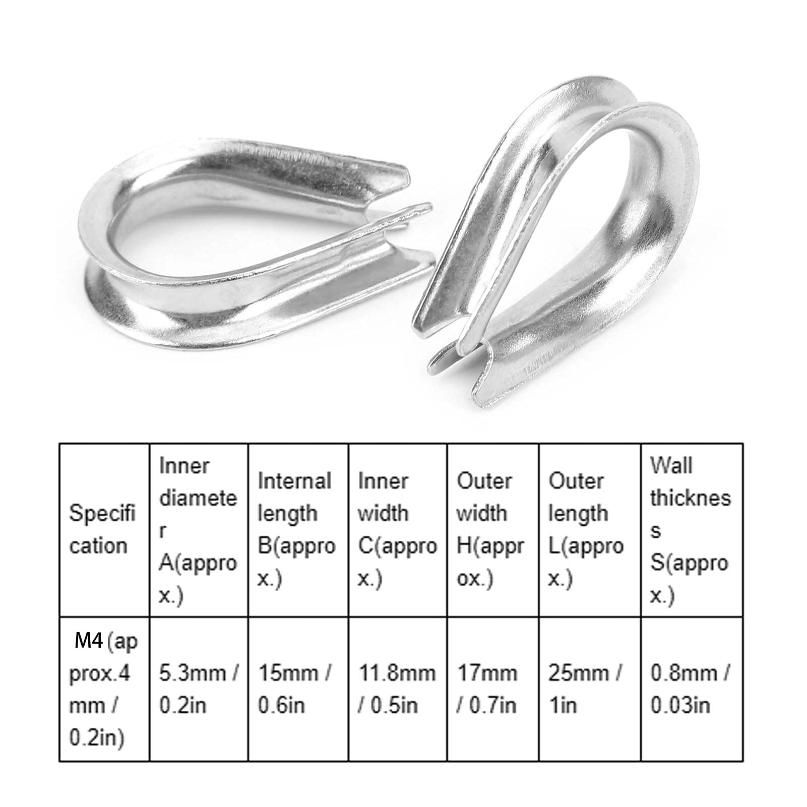 Stainless Steel U Type Clamps - Heavy Duty Wire Rope Clips for Electrical & Industrial Use - Home & Outdoor Applications