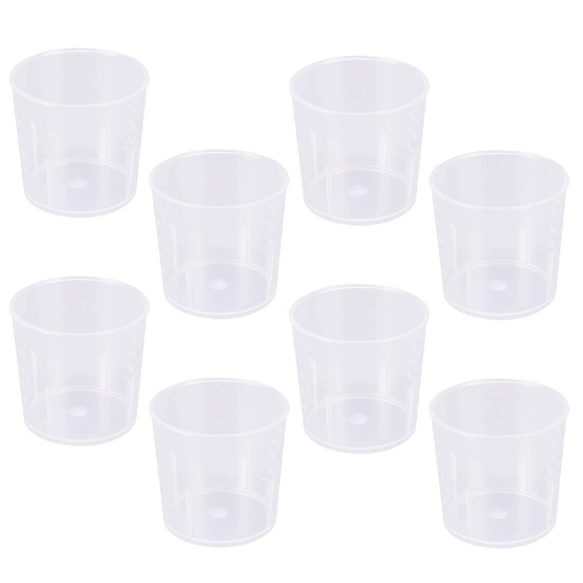 30pcs 30ml Plastic Graduated Measuring Cups - Clear Kitchen Measuring Tools for Baking, Cooking & Lab Use