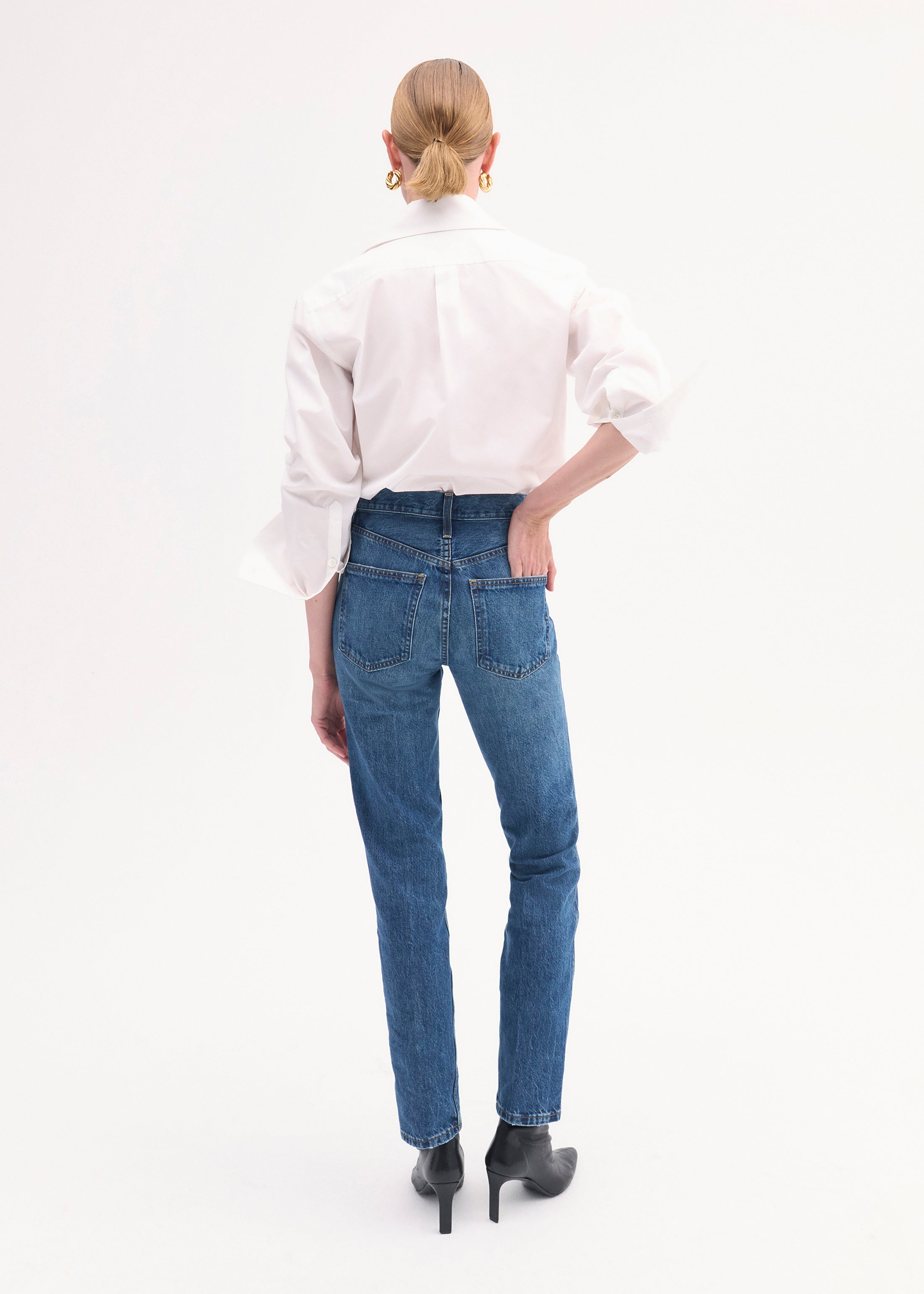 Best High Rise Skinny Jeans for Women - Stretch Denim Indigo Blue - Perfect for Casual Wear & Night Out