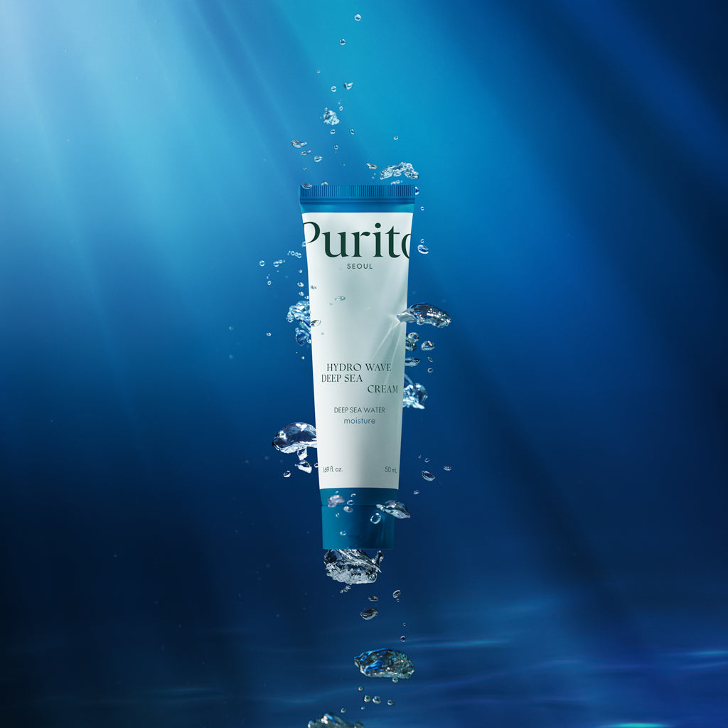 PURITO Hydro Wave Deep Sea Cream 50ml - Intense Hydrating Moisturizer for Dry Skin - Perfect for Nighttime Skincare Routine & Winter Skin Care