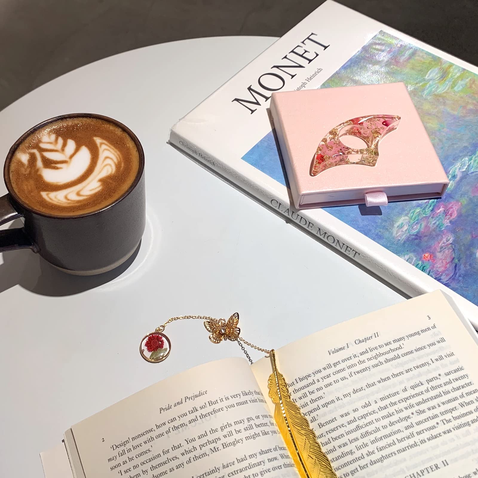FoxForest Resin Bookmark for Women - Elegant Thumb Page Holder for Reading, Perfect Book Lover Gift for Grandma & Mother's Day - Ideal Book Accessory for Bookworms & Reading Enthusiasts (Great for Novels, Journals & Bible Study)