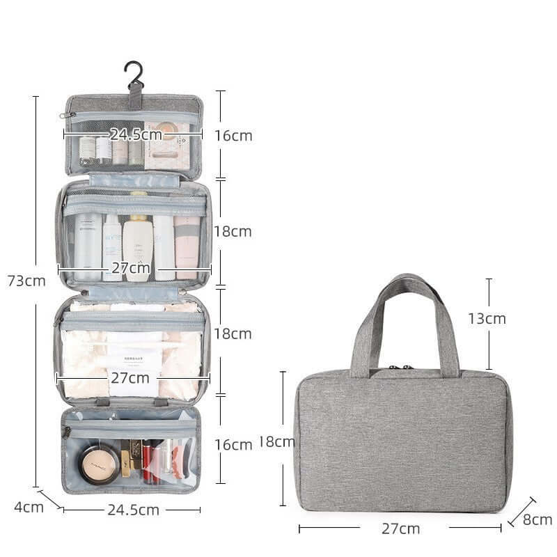 Waterproof Hanging Foldable Travel Toiletry Bag for Women & Men - Perfect for Camping, Gym, and Vacation Trips | A1352