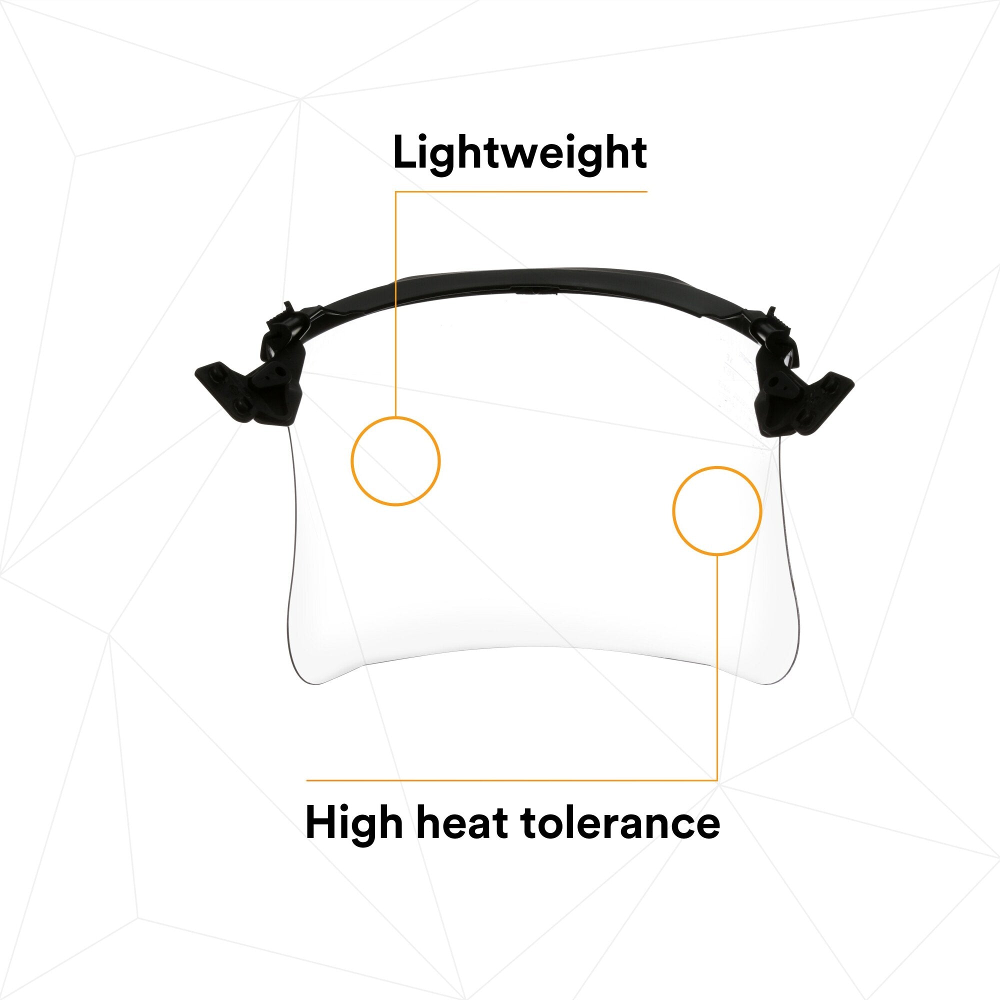 3M Clear Polycarbonate MultiVisor System V4F 10P - Safety Face Shield for Construction, Lab & Healthcare Workers - Impact Resistant Protective Visor for Welding, Grinding & Chemical Handling