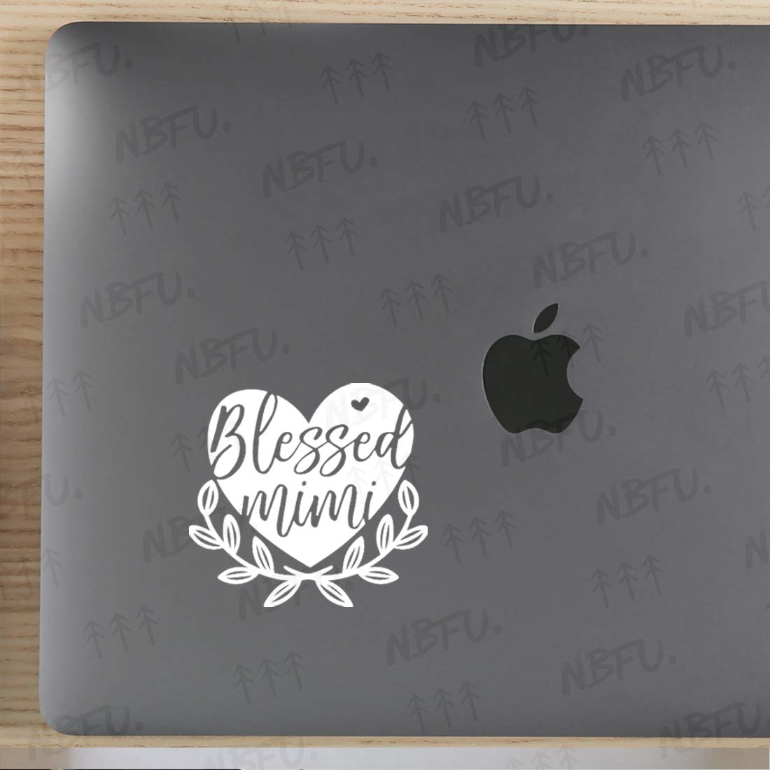 Blessed Mimi Quote (White) - Set of 2 Premium Waterproof Vinyl Decal Stickers for Laptop, Phone, Helmet, Car Window, Mug & Wall Decor - Perfect for DIY Projects, Gift Giving & Home Office Decoration