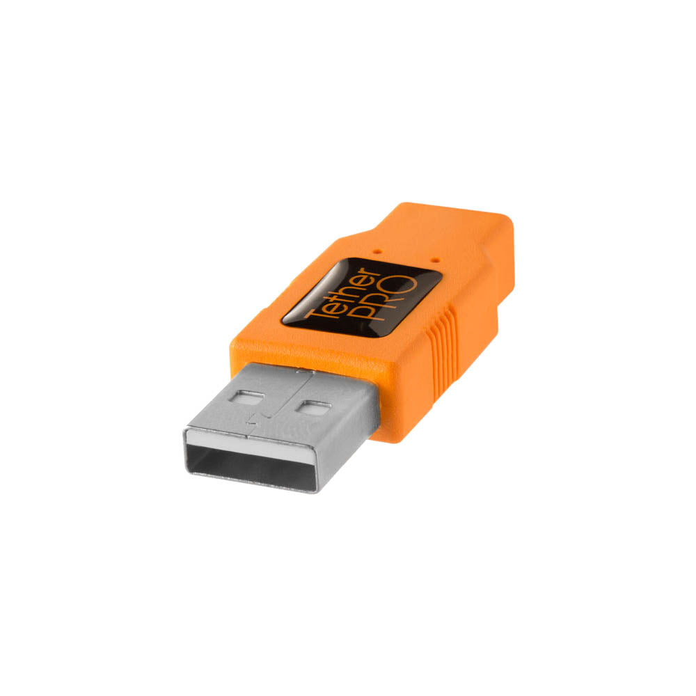 TetherPro USB 2.0 to Female Active Extension Cable 16.4ft High Speed Data Transfer Cord - Durable Orange Cable for Computer, Laptop, Printer, Scanner - Perfect for Office, Home & Industrial Use