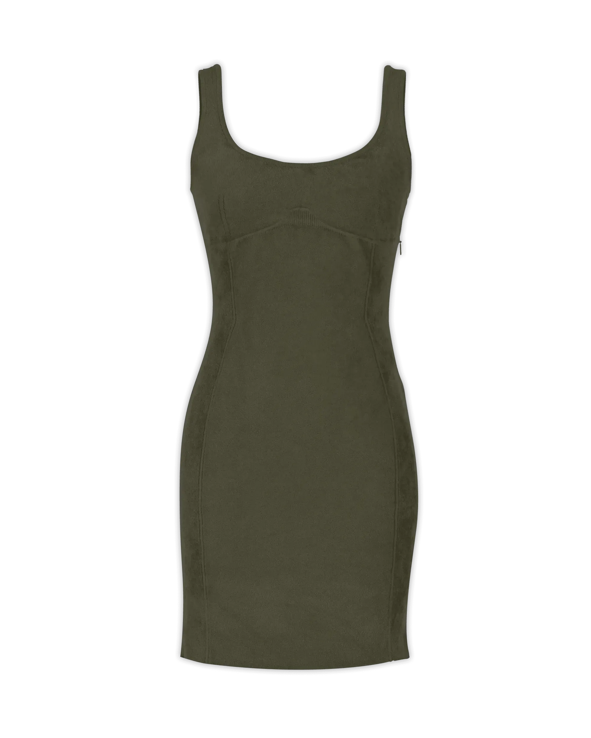 Fendi x Skims Velvet Knit Mini Dress - Women's Luxury Fashion for Parties & Date Nights | Soft Stretchy Bodycon Dress for Evening Events & Special Occasions